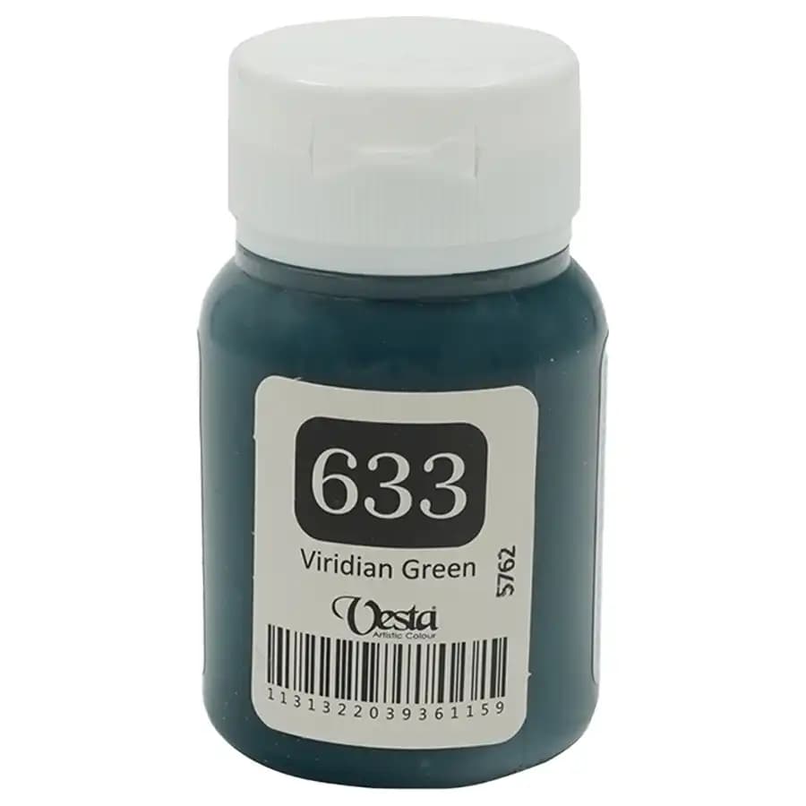 رنگ پارچه وستا رنگ Viridian Green کد 633 حجم 60 میلی لیتر