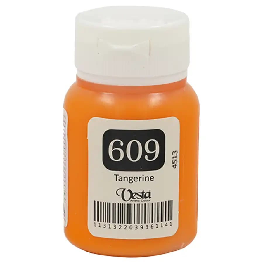 رنگ پارچه وستا رنگ Tangerine کد 609 حجم 60 میلی لیتر
