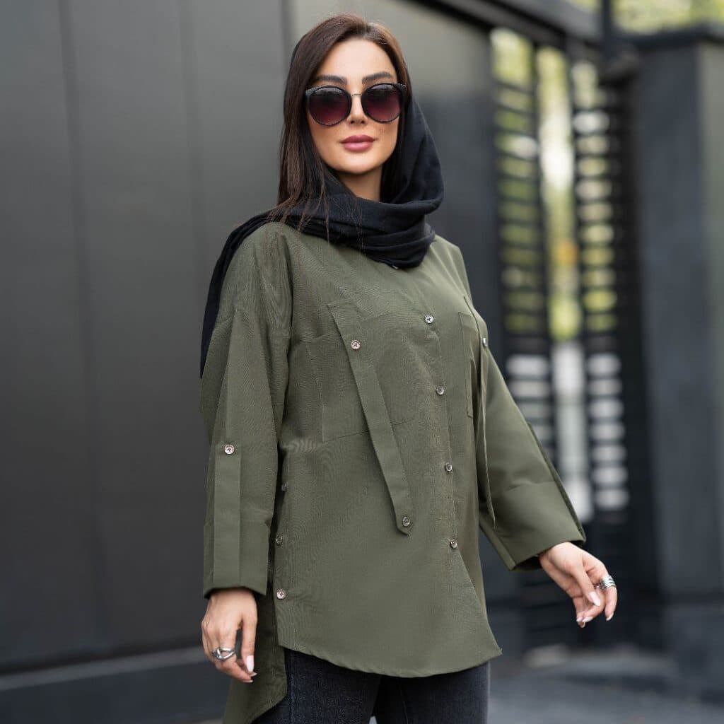 شومیز مانتویی شیک و خنک ساناز — تصویر ۲