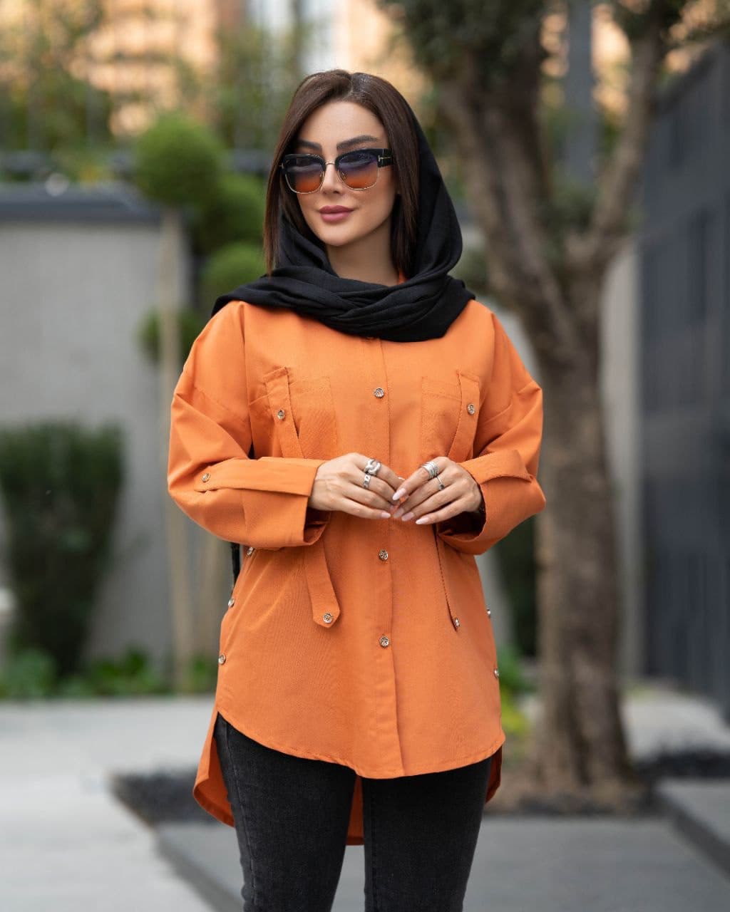 شومیز مانتویی شیک و خنک ساناز — تصویر ۳