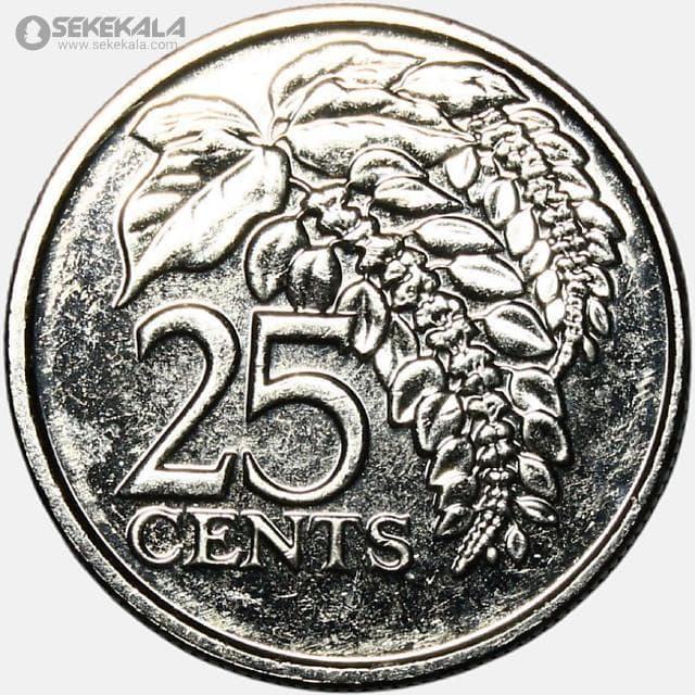 سکه 25 سنت ترینیداد و توباگو 2012 (UNC)