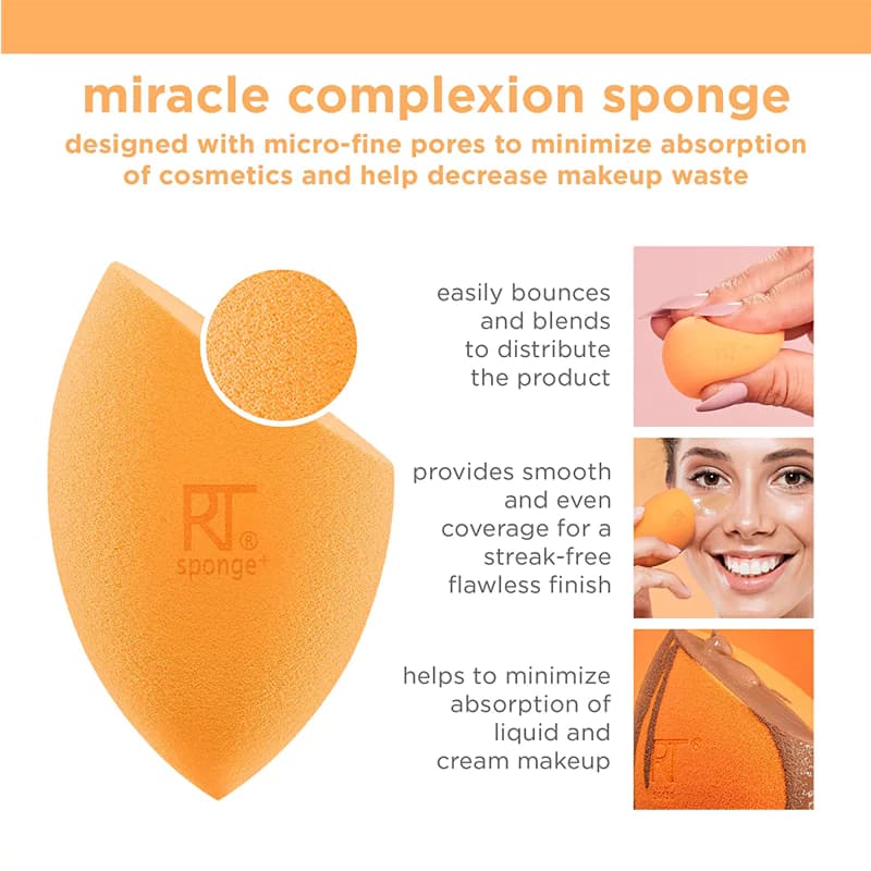 اسفنج آرایشی ریل تکنیک مدل MIRACLE CIMPLEXION بسته 4 عددی — تصویر ۴
