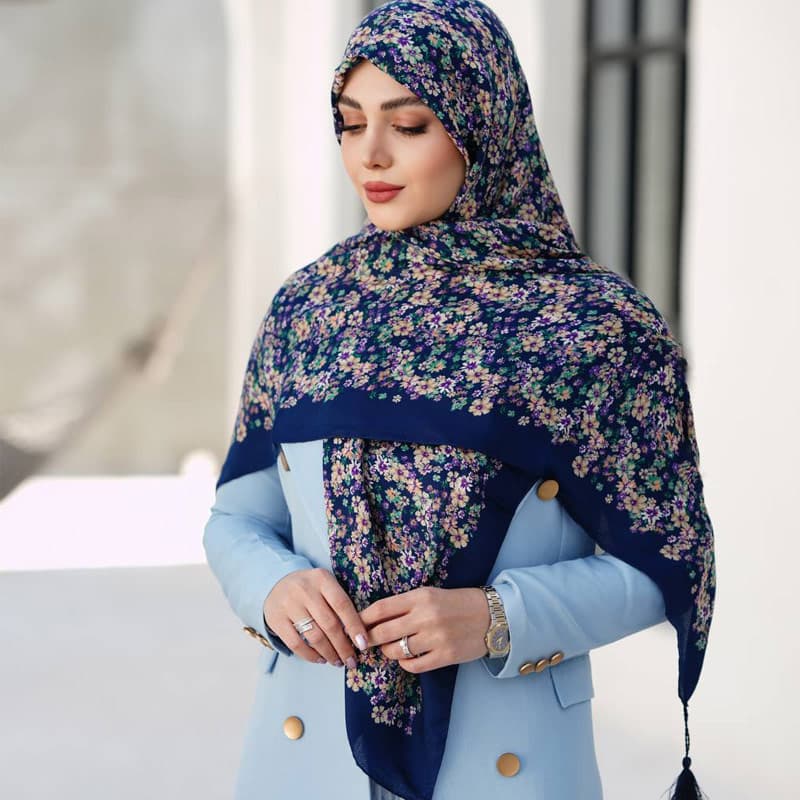 روسری نخی اعلا طرح گلگلی 2