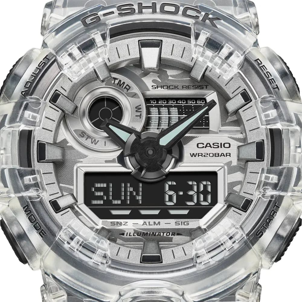 ساعت مردانه آنالوگ دیجیتال جیشاک کاسیو مدل CASIO-GA-700SKC-1A — تصویر ۴