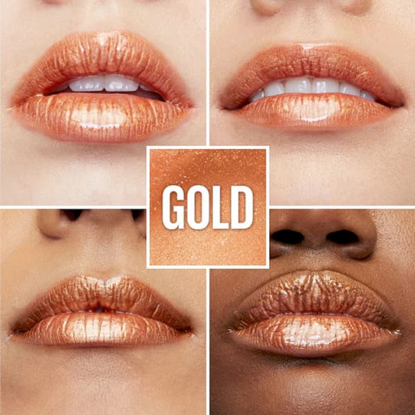 رژ لب مایع میبلین مدل LIFTER GLOSS شماره 019 رنگ GOLD — تصویر ۳