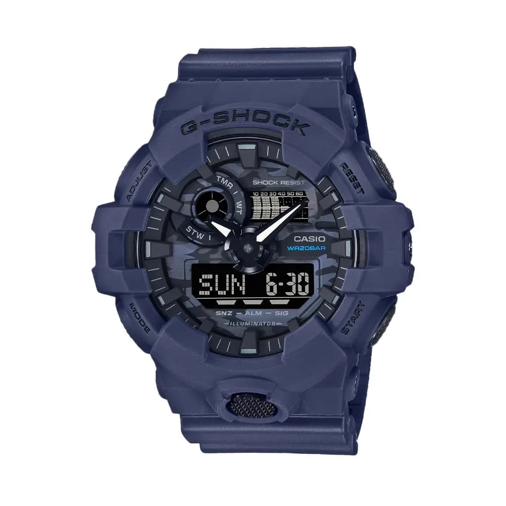 ساعت مردانه آنالوگ دیجیتال جیشاک کاسیو مدل CASIO-GA-700CA-2A