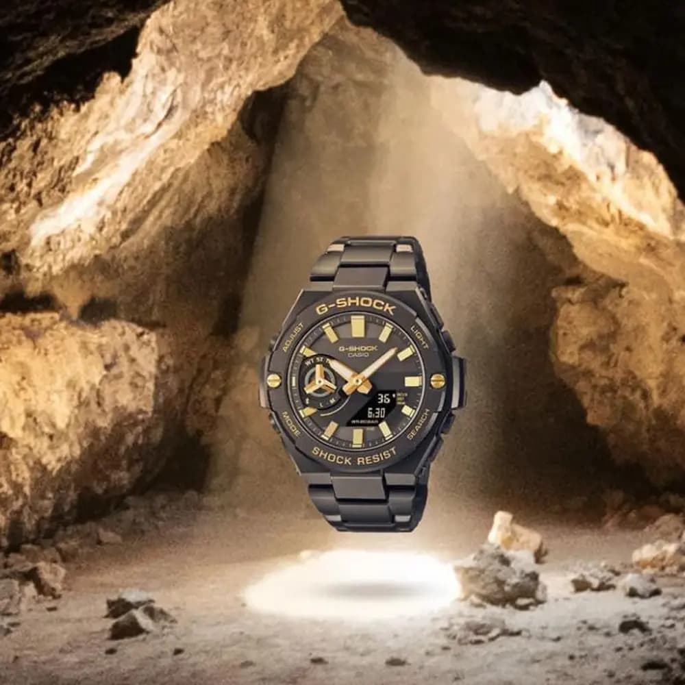 ساعت مردانه آنالوگ دیجیتال جیشاک کاسیو مدل CASIO-GST-B500BD-1A9DR — تصویر ۳