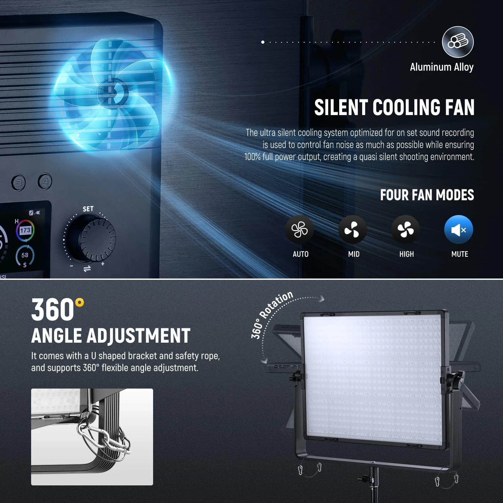 کیت پنل نور LED حرفه‌ای RGB نیور مدل NEEWER AP150C — تصویر ۶