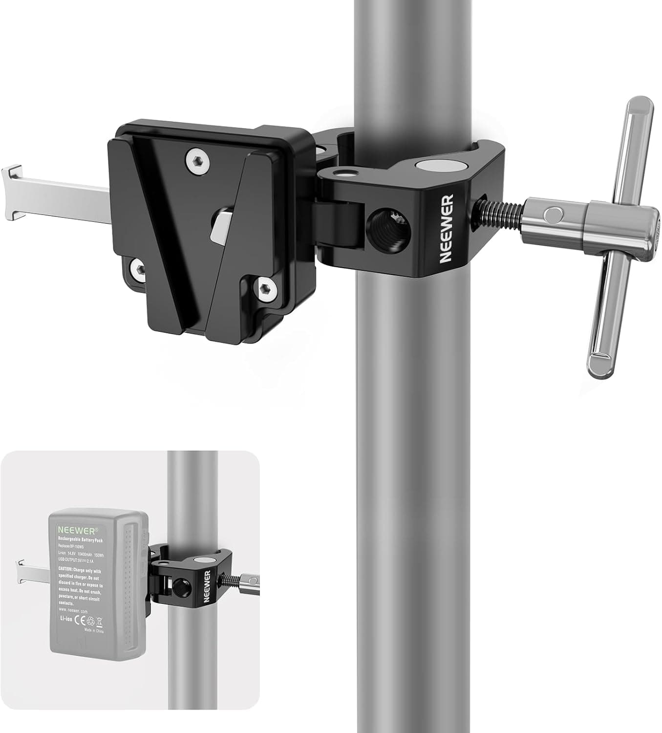 گیره نگهداری باتری V-Mount آلومینیومی حرفهای Neewer PS006