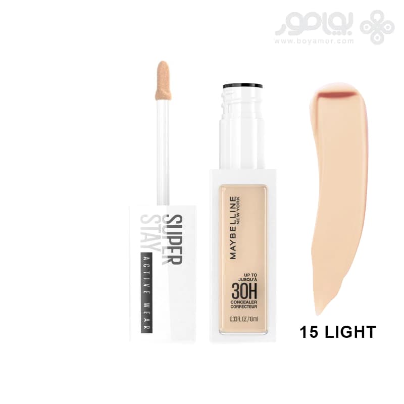 کانسیلر 30 ساعته میبلین مدل SUPER STAY شماره 15 رنگ LIGHT