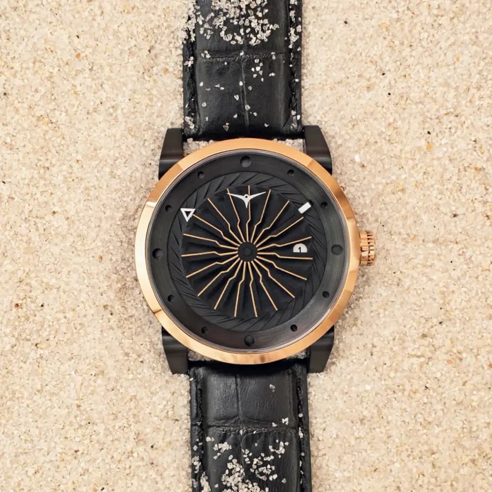 ساعت مردانه آنالوگ زینوو مدل BLADE ZINVO GOLD SPRIT FUSION — تصویر ۳