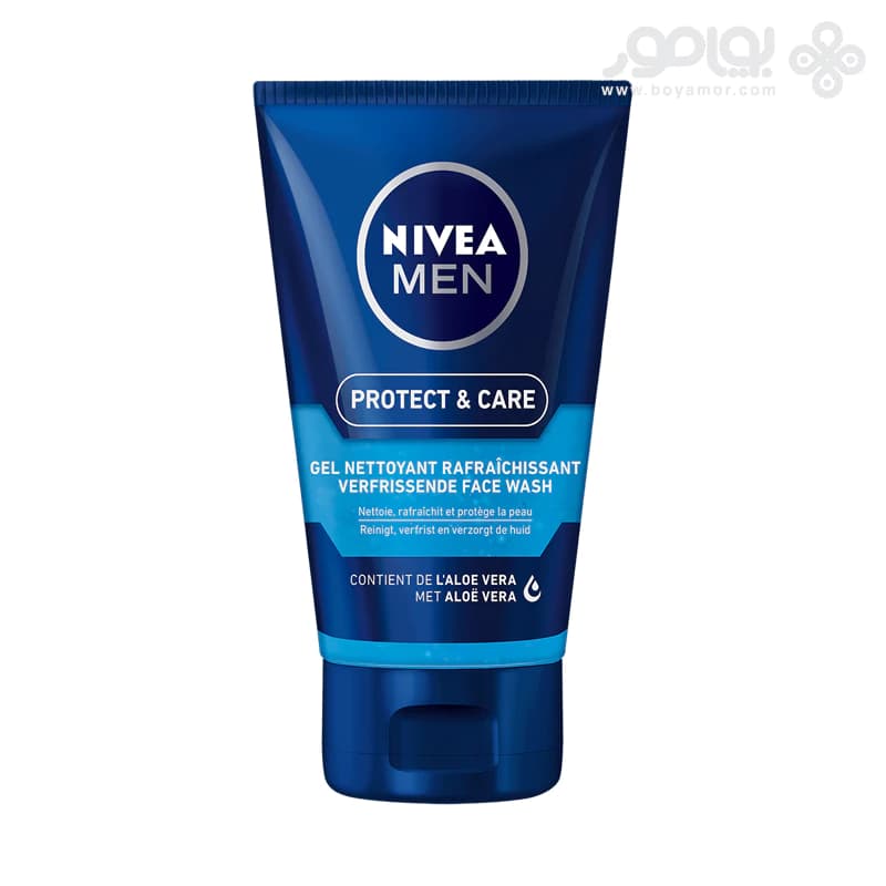 ژل شستشوی مردانه نیوا مدل Protect & Care حجم 100 میل