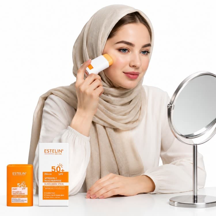ضدآفتاب استیکی استلین مدل ویتامین سی SPF50 PA (حاوی ویتامین C و نیاسینامید) — تصویر ۴