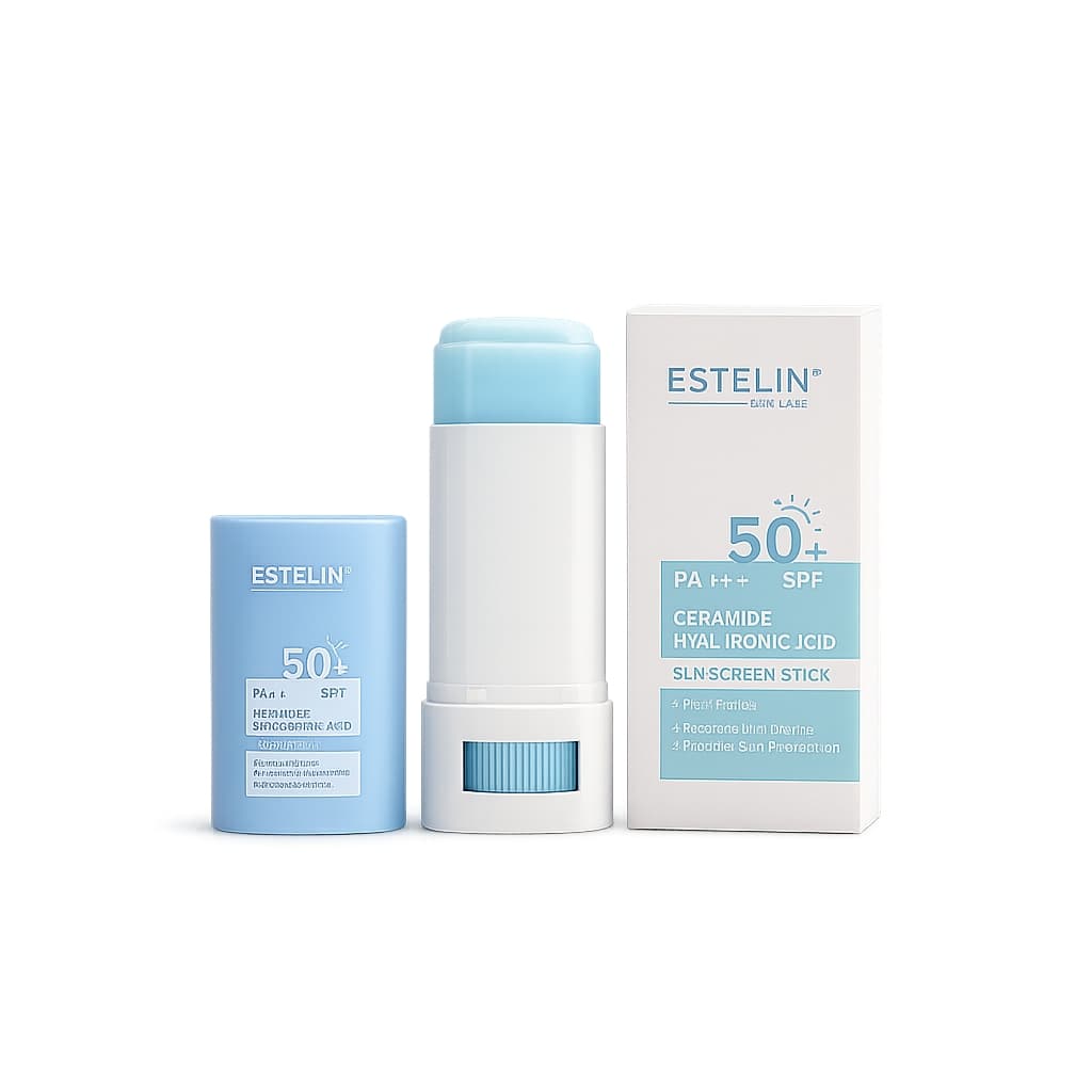 ضدآفتاب استیکی استلین مدل هیالورونیک اسید و سرامید با SPF50