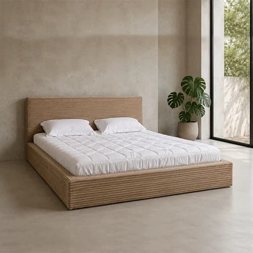 تخت خواب تمام فوم مدل لمین طراحی مینیمال و پارچه قابل شستشو مبلمان فرنا مدل 1145815