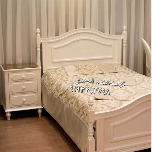 تخت خواب تک نفره ماهان کلاسیک زیبا مبلمان فرنا مدل 1142355