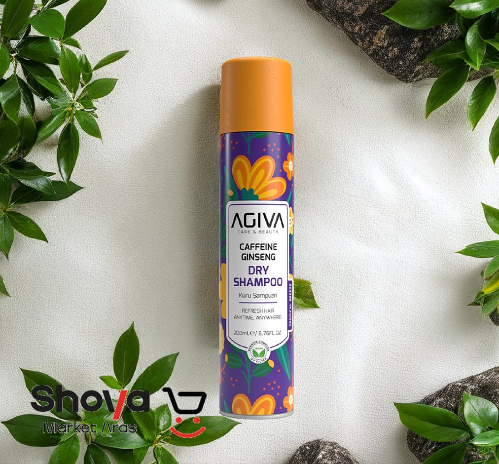 شامپو خشک اگیوا Agiva مدل Caffeine Ginseng حاوی کافئین و جینسینگ حجم 200 میلیلیتر — تصویر ۲