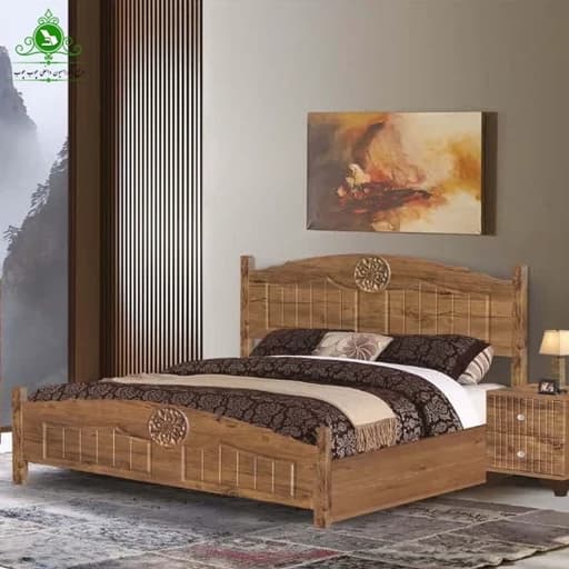 تخت خواب دو نفره MDF وکیوم مدل وستا مبلمان فرنا مدل 1142315