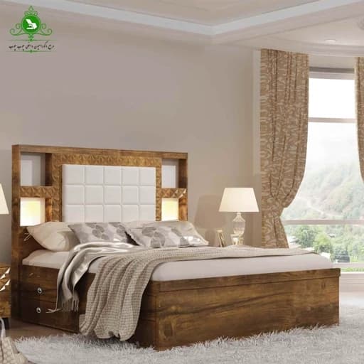 تخت خواب دو نفره کارولین مبلمان فرنا مدل 1142307