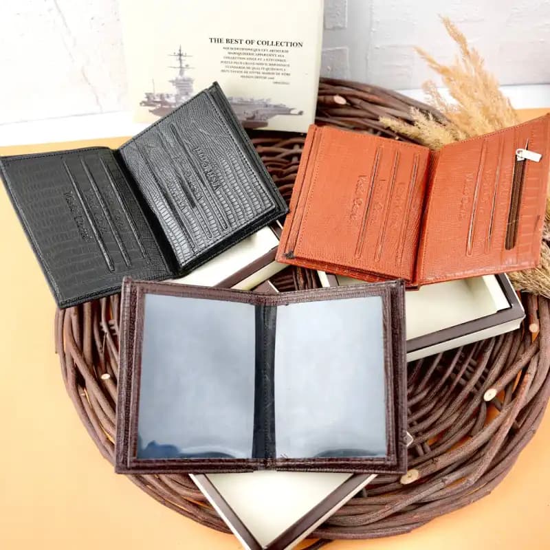 کیف پول کتابی دو برگ لیزارد 14-72 — تصویر ۲
