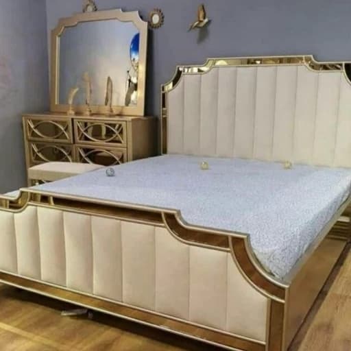 سرویس خواب دونفره ام دی اف مدل نگین مبلمان فرنا مدل 1142275