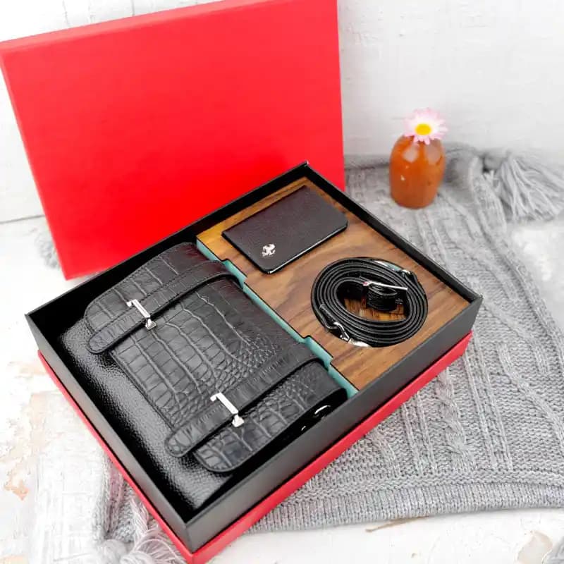 ست کیف دخترانه و جاکارتی فلزی چرم 20-80