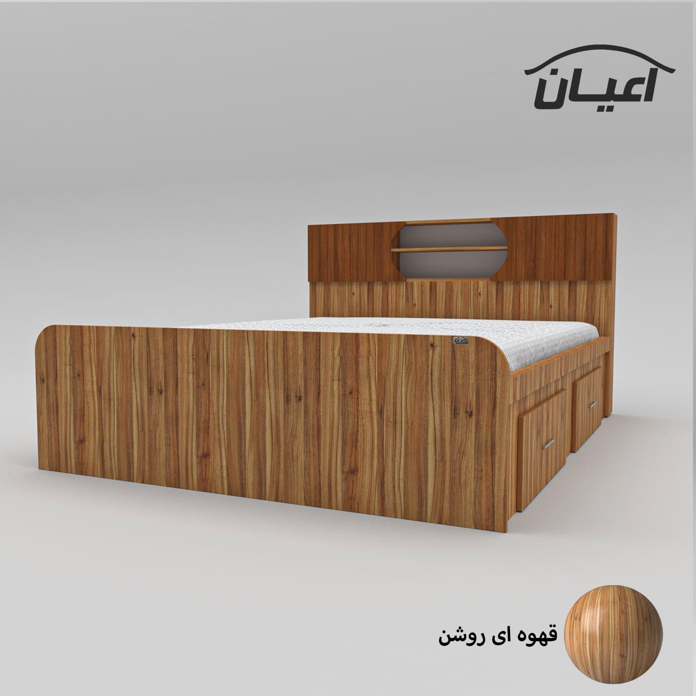 تخت خواب دونفره مدل FH515 سایز 160×200 سانتی متر مبلمان فرنا مدل 1142253 — تصویر ۳