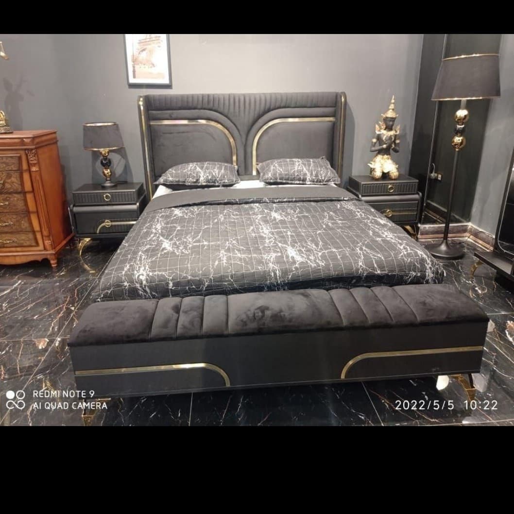 سرویس خواب پرشین با آینه قدی و پاف مبلمان فرنا مدل 1142250 — تصویر ۲
