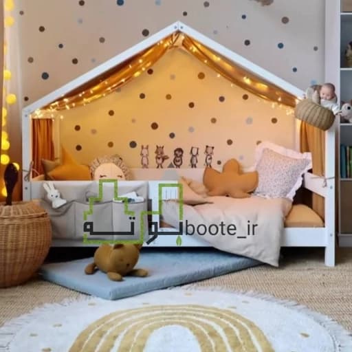 تخت کودک کلبه خاص و جدید ،ارسال بصورت پسکرایه است مبلمان فرنا مدل 1142249