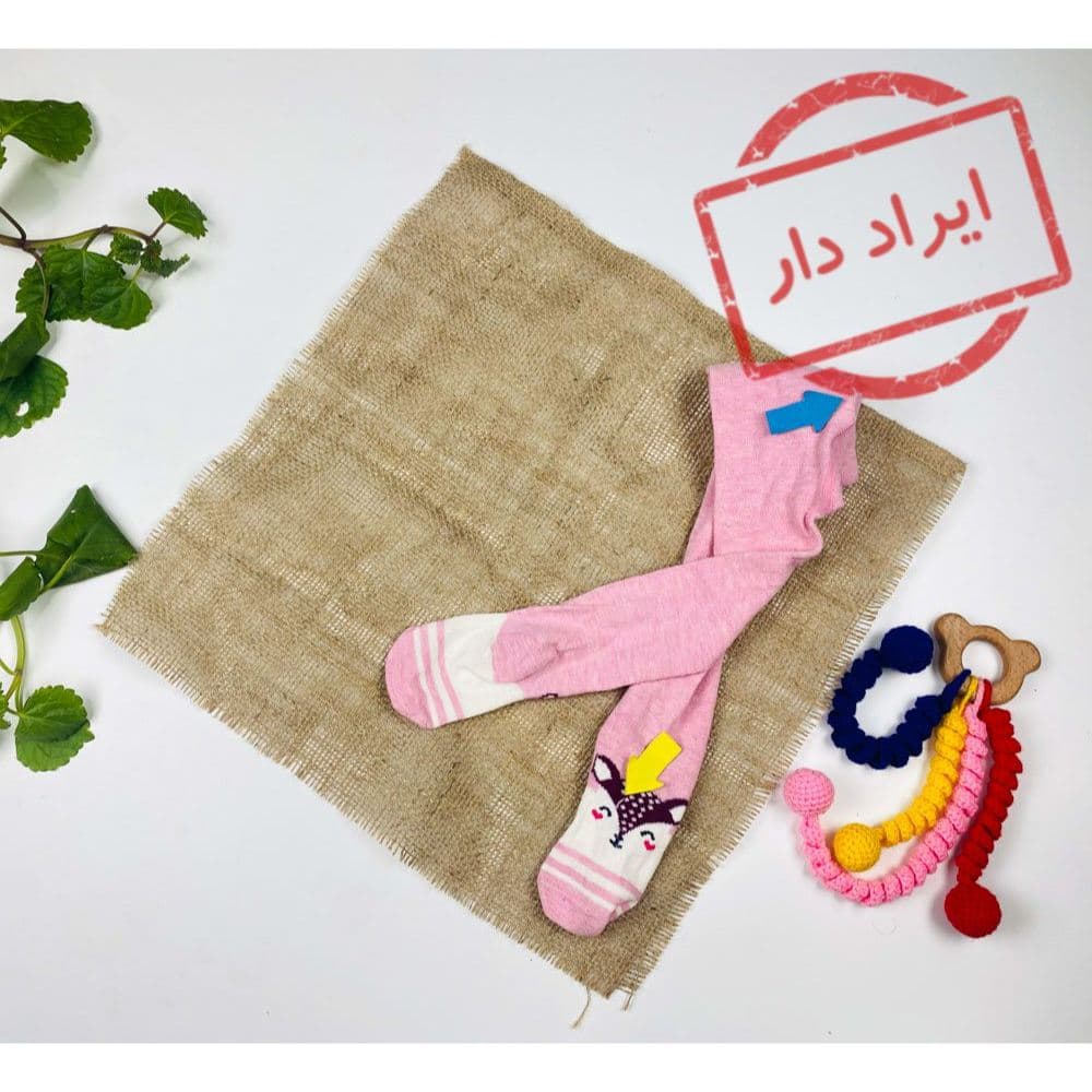 جوراب شلواری دخترانه صورتی رنگ – 4 تا 5 سال