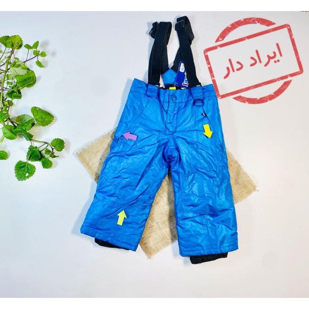 ایراد دار _ شلوار گرم نوزادی پسرانه برند لوپیلو شلوار دو بنده آبی رنگ – 12 تا 24 ماه
