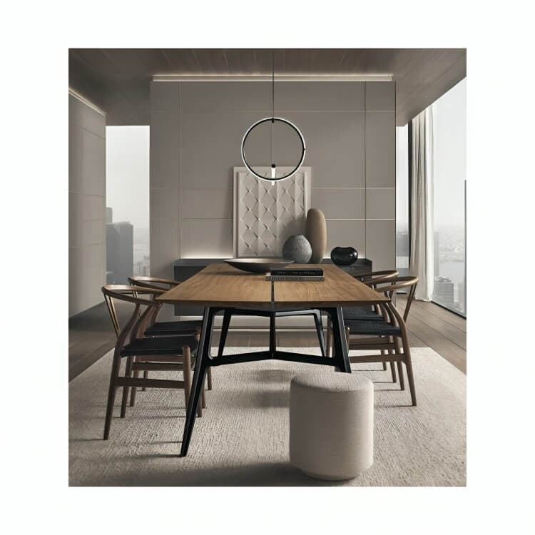 میز چوبی داینینگ لانژ مستطیل 100*250 مدل Dining(I)250 نظری — تصویر ۳