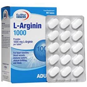 ال آرژینین 1000 یورو ویتال بسته 60 عددی*506