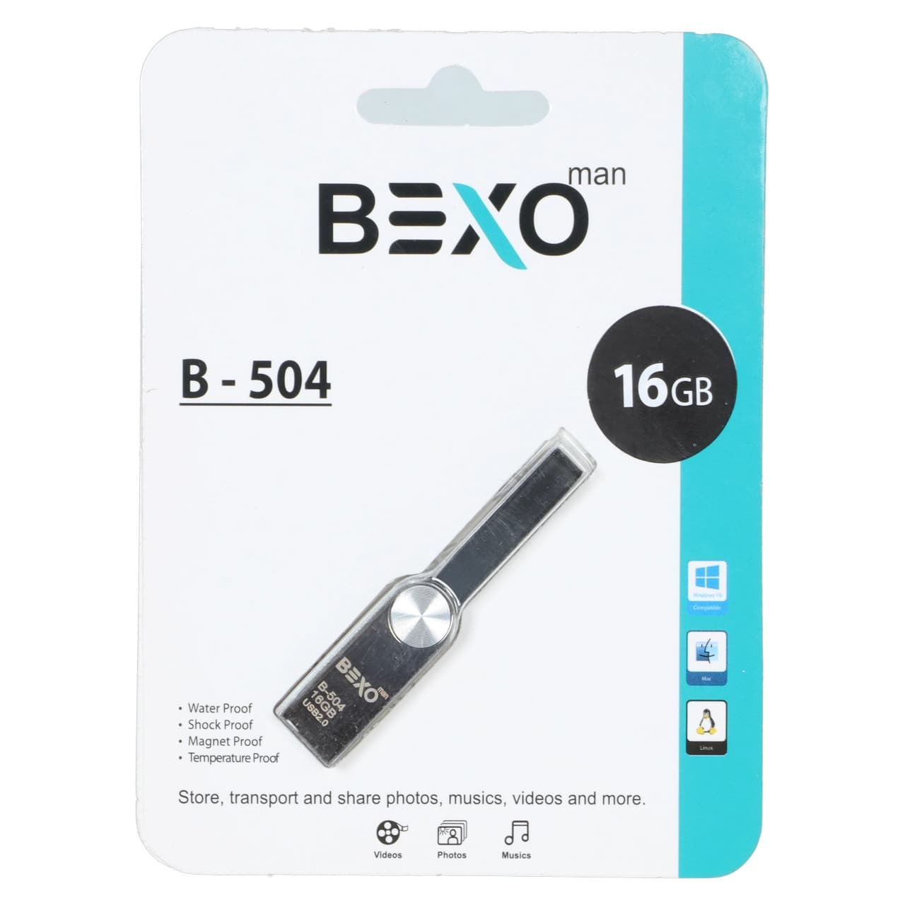 فلش مموری بکسو مدل B-504 ظرفیت ۱۶ گیگابایت