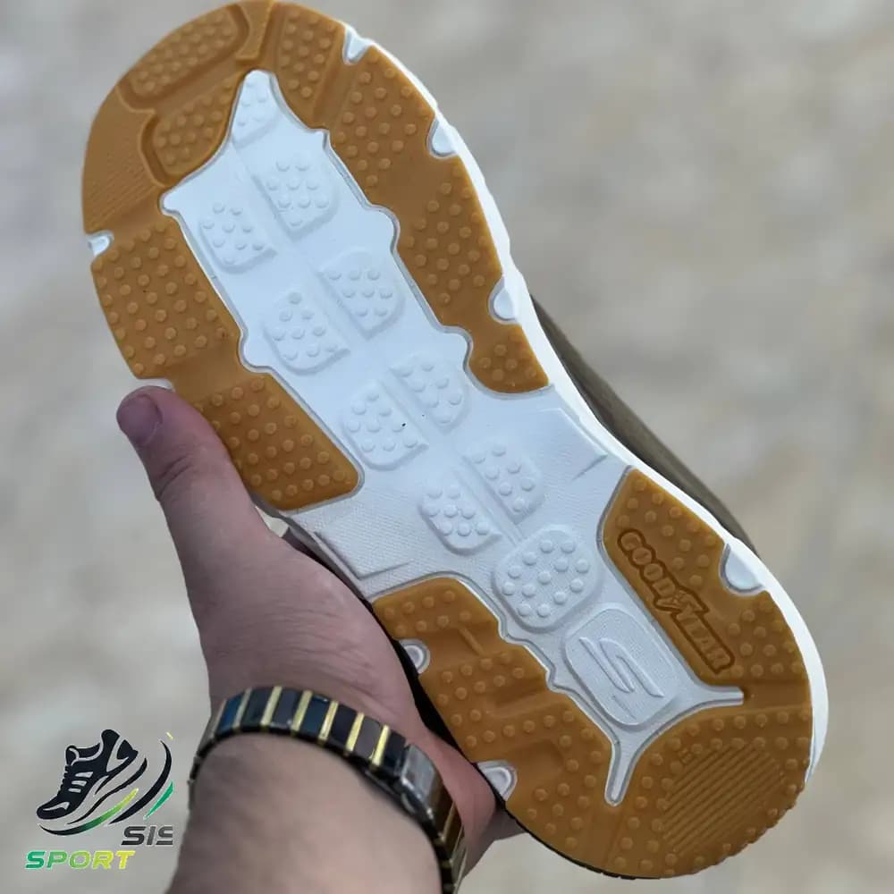 کفش مردانه اسکیچرز با زیره goodyear قهوه ای — تصویر ۷
