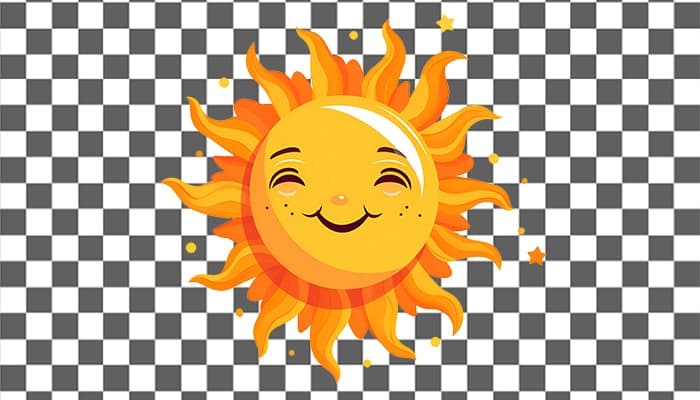 تصویر PNG تصویرسازی خورشید