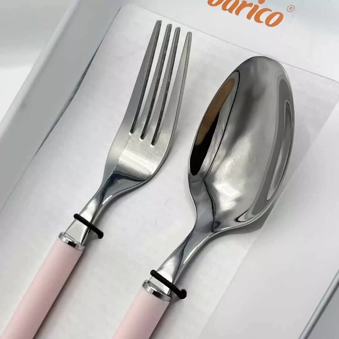 ست قاشق و چنگال اربیت 12 پارچه صورتی باریکو — تصویر ۳