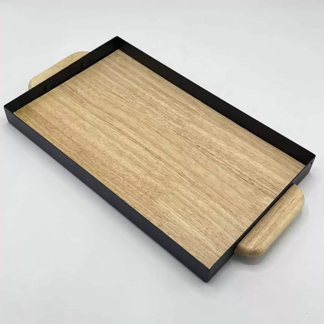 سینی بزرگ رویش کف چوب و فلز M1-204