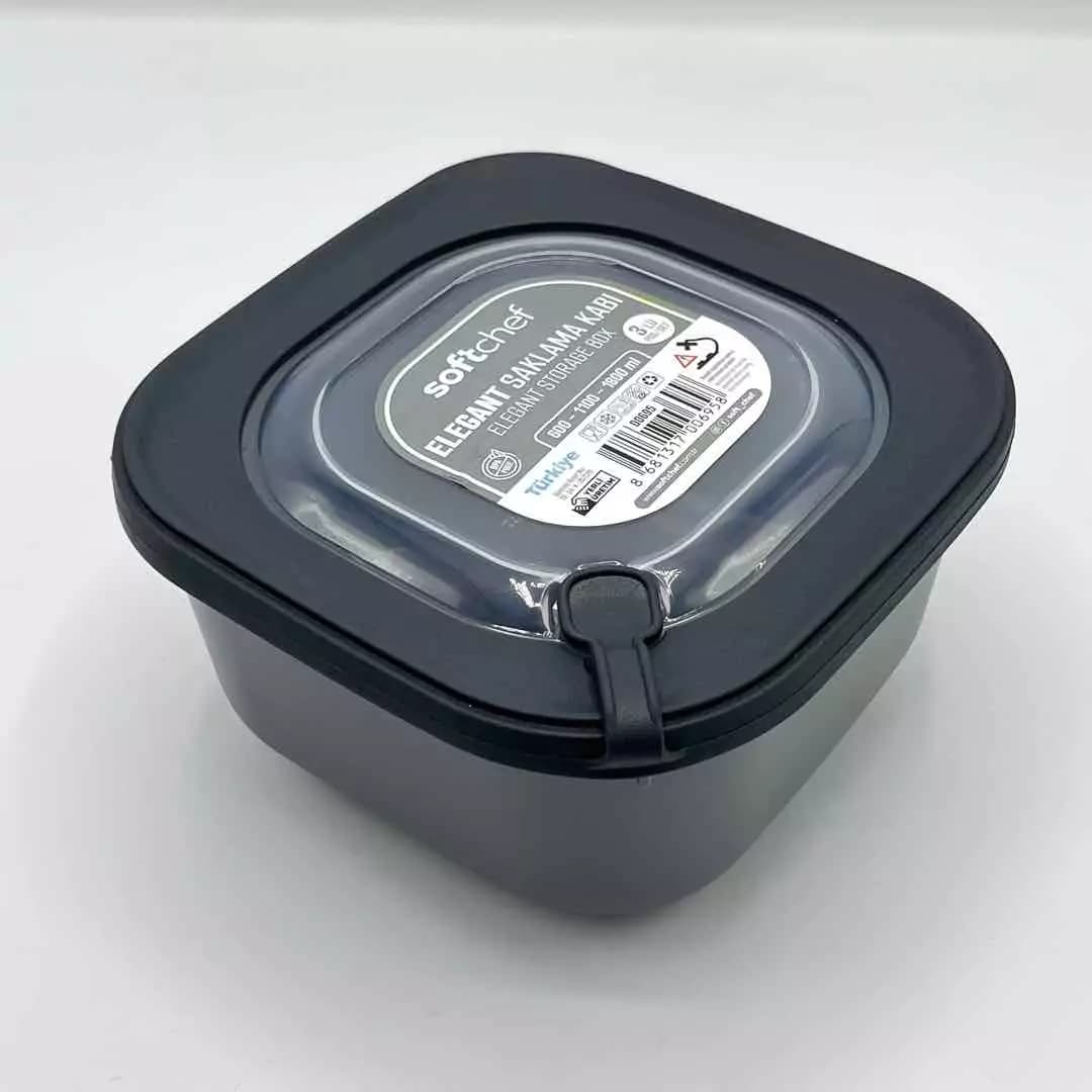 ظرف نگهدارنده سوپاپ دار ساده سافت چف طوسی پررنگ 0695 — تصویر ۴