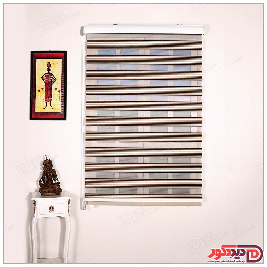 پرده زبرا ترک مدل پلیسه دار کد SN-883-2