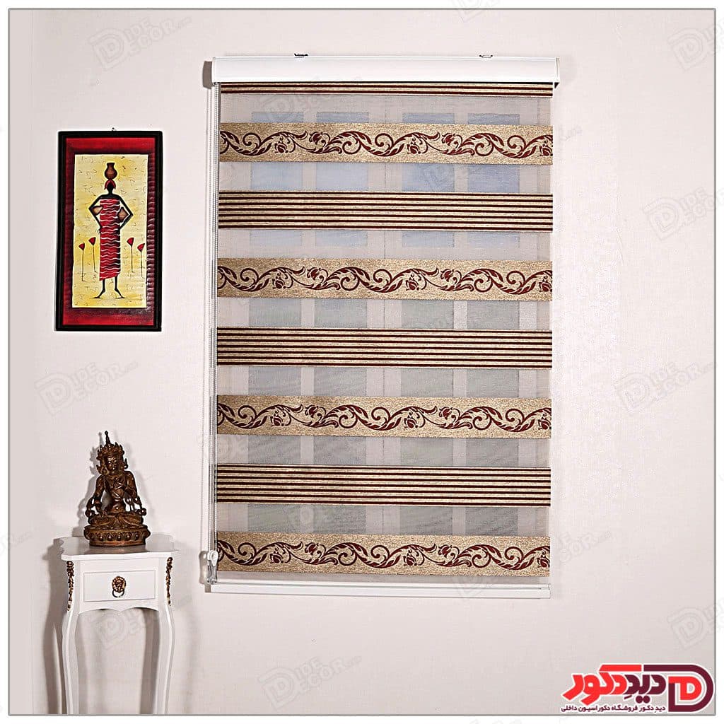 پرده زبرا ترک مدل پلیسه دار کد SJ-1773-1