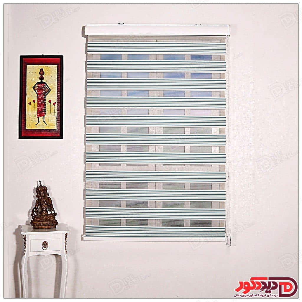 پرده زبرا ترک مدل پلیسه دار کد SN-883-5