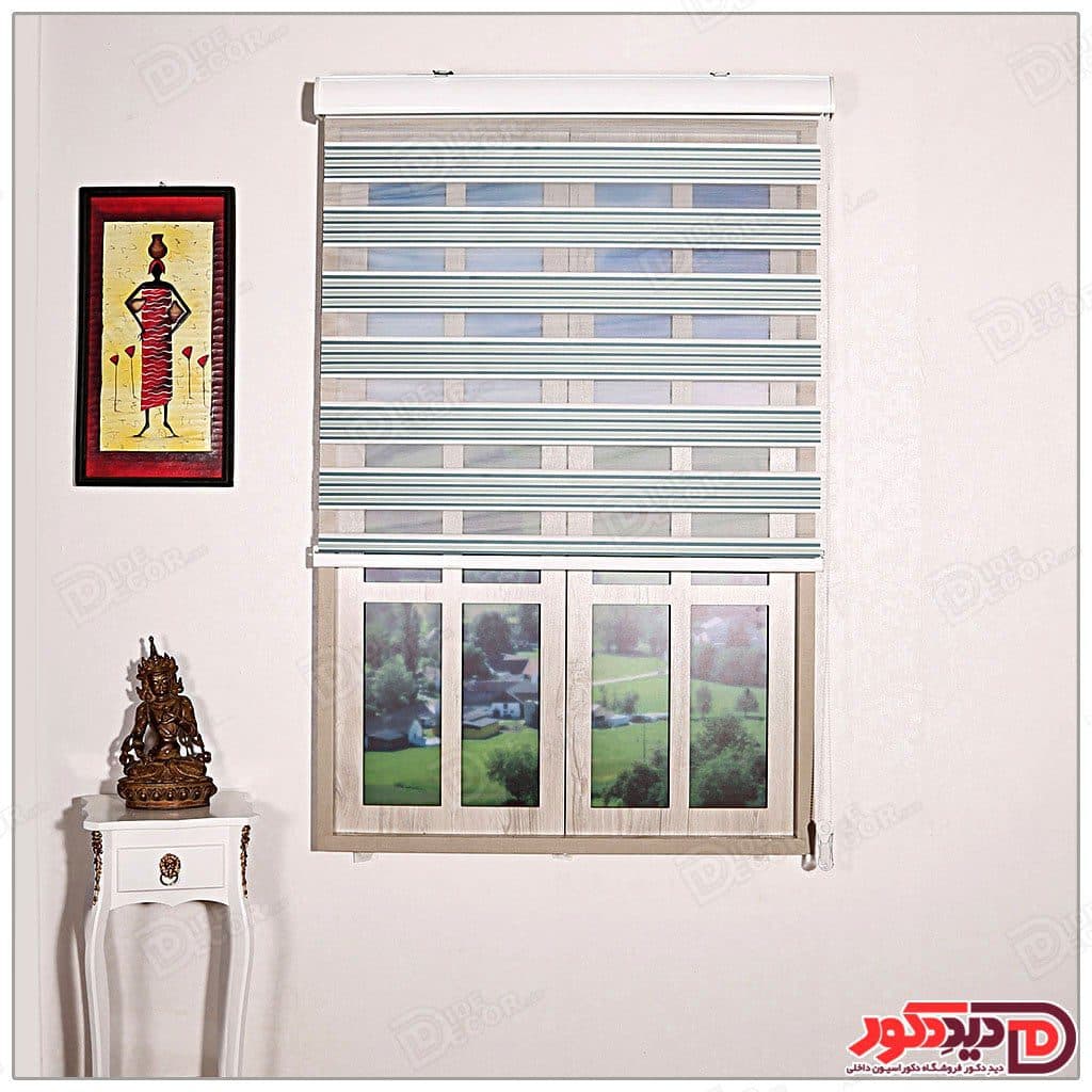 پرده زبرا ترک مدل پلیسه دار کد SN-883-5 — تصویر ۴