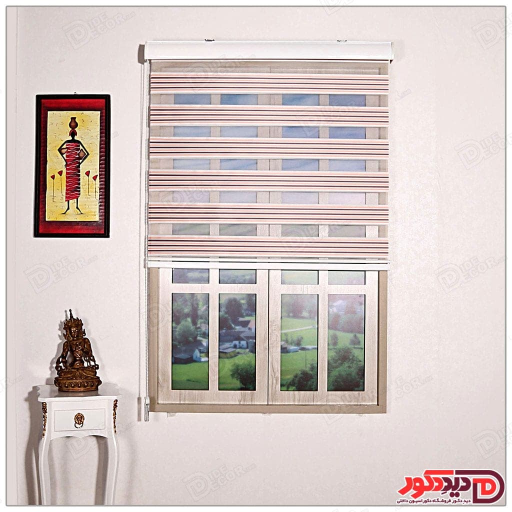 پرده زبرا ترک مدل پلیسه دار کد SN-883-4 — تصویر ۶