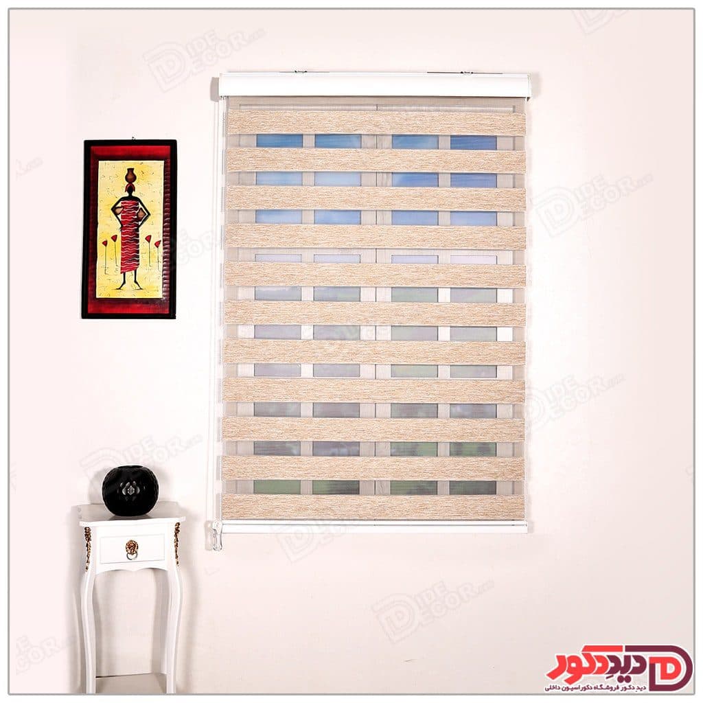 پرده زبرا ساده ترک کد B-903