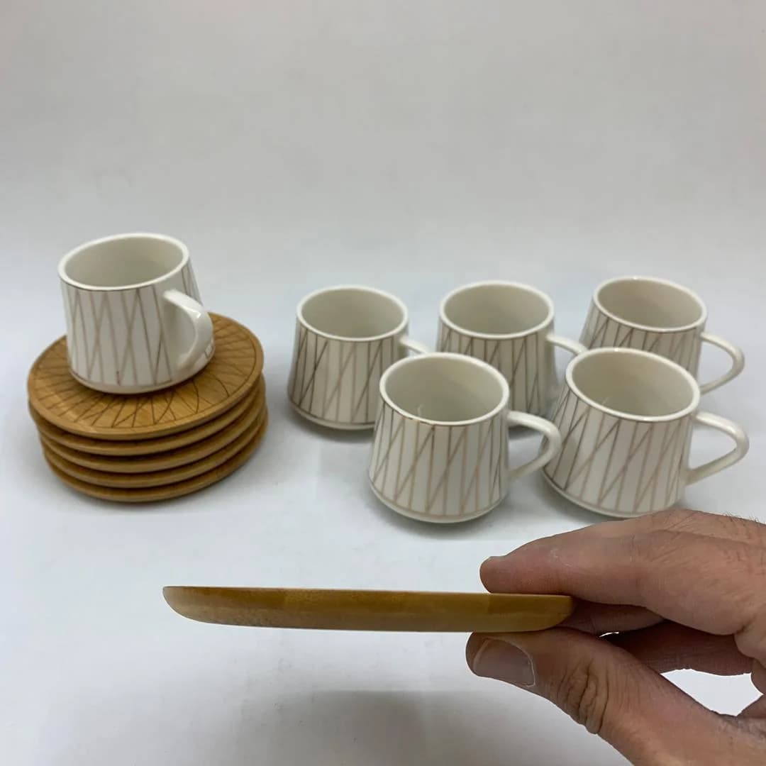 ست فنجان و نعلبکی 12 پارچه ووگاتی کد 317 — تصویر ۵