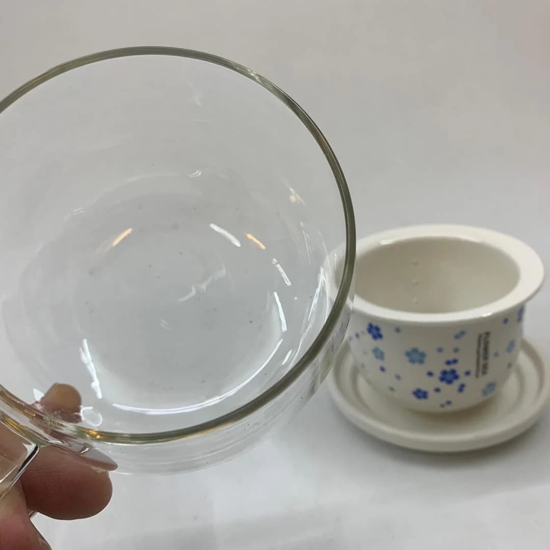 لیوان دمنوش ساز صافی چینی طرح گل کد ۲۸۹ — تصویر ۸
