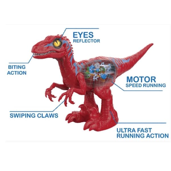 دایناسور Zuru Robo Alive Rapming Raptor قرمز — تصویر ۴