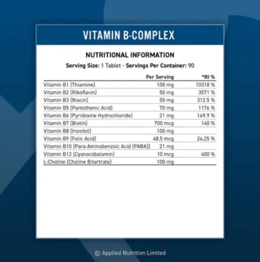 ویتامین ب کمپلکس اپلاید Applied Vitamin-B Complex — تصویر ۲