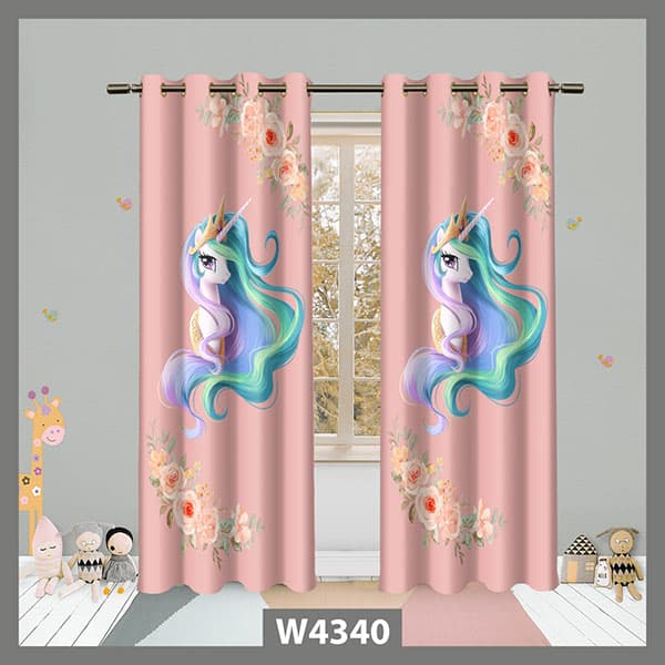 پرده اتاق دختر یونیکورن کد W4340